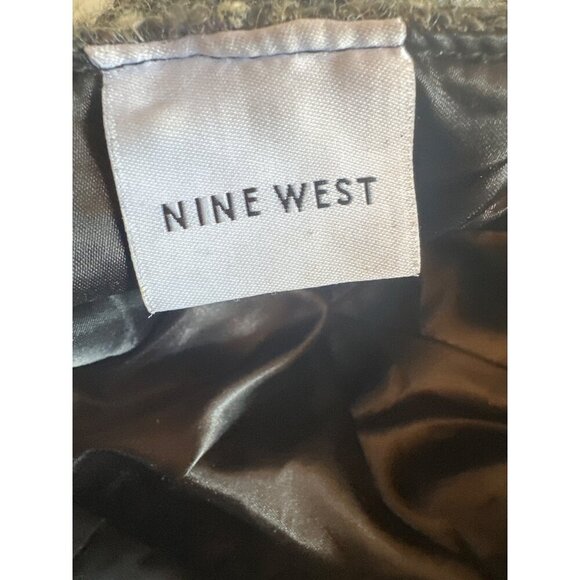 Nine West Womens Newsboy Cap Tweed Style Gray Black Wool Blend Lined - Picture 5 of 7